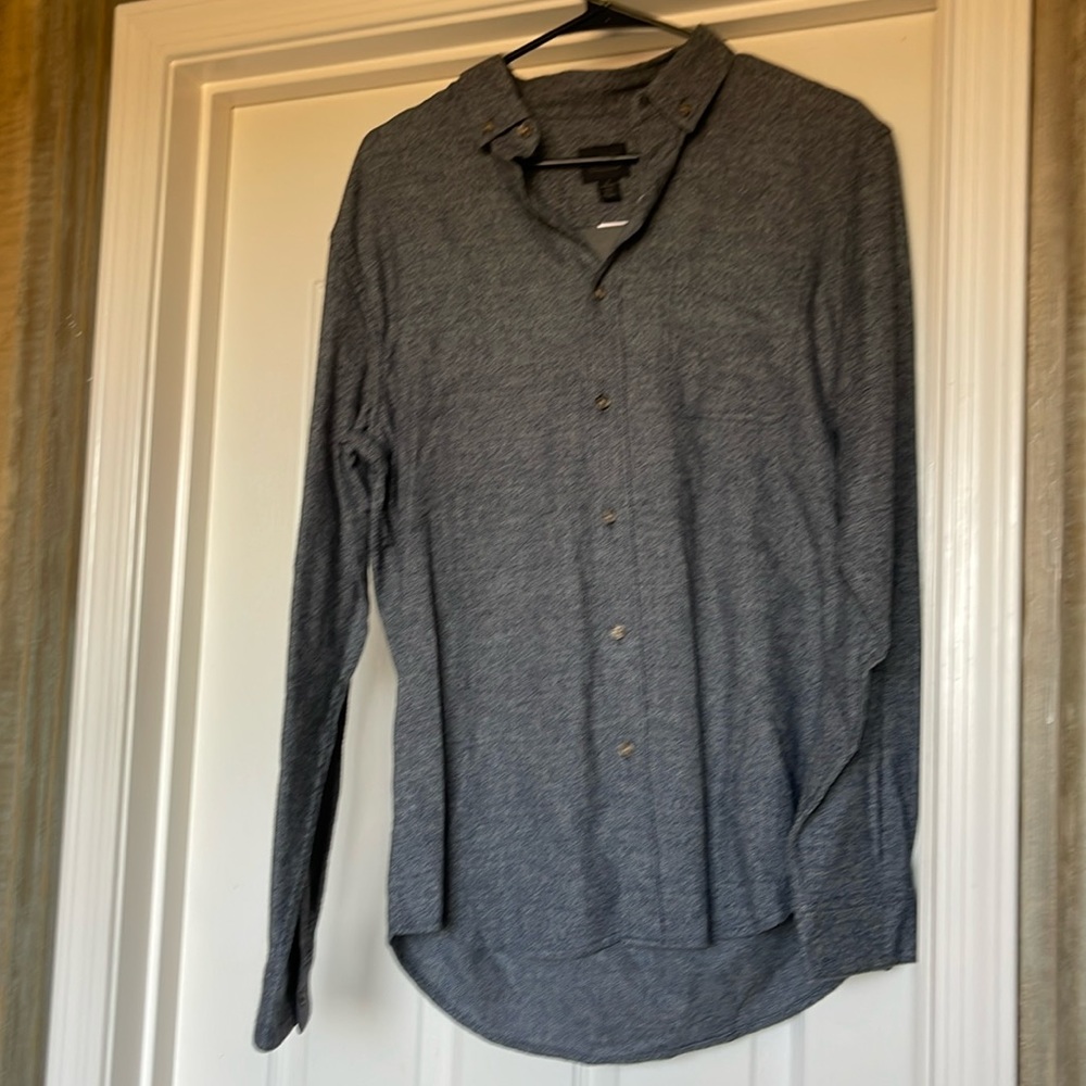 Men’s new shirt, worn once size medium, navy, and gray-ish